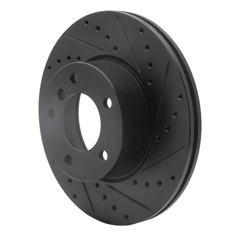 BMW 325I Brake Rotor (1) - Front Right - R1 Concepts - Drilled & Slotted - Black - `06-`13